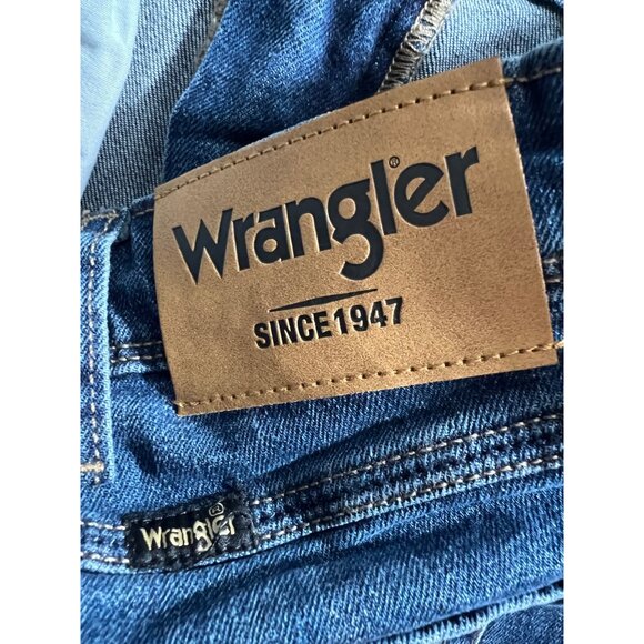 Wrangler Mens Regular Fit Straight Leg Blue Denim Jeans - Picture 8 of 9